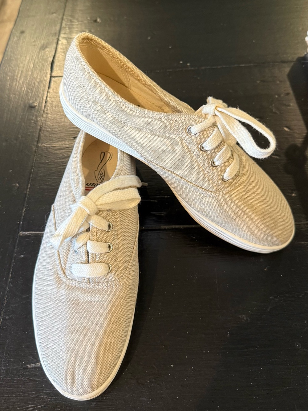 AEROSOLES “Wally Ball” Canvas Lace-Up Sneakers